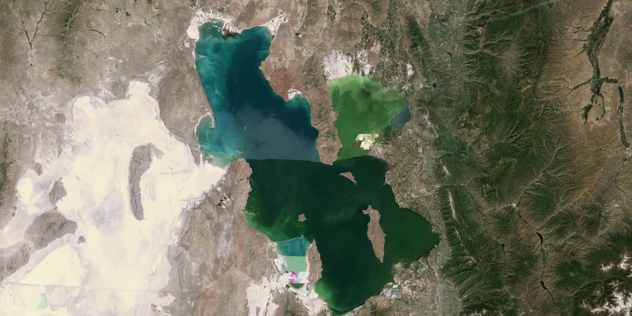 Great Salt Lake, Landsat, 1985