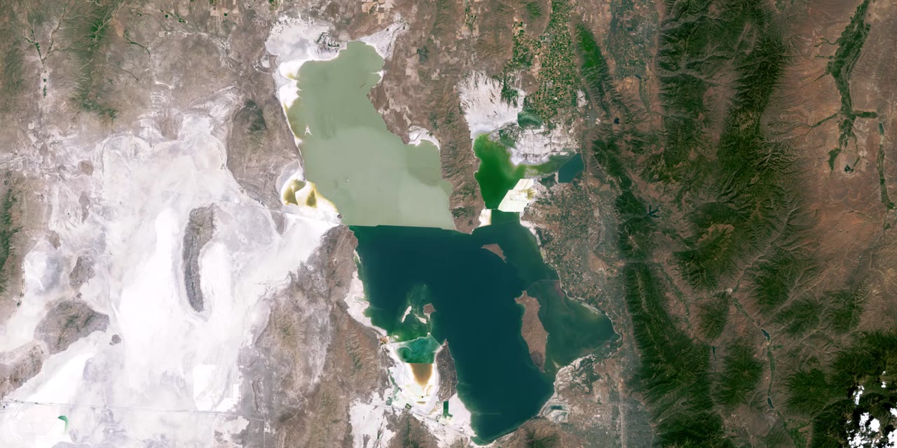 Great Salt Lake, Landsat, 2000