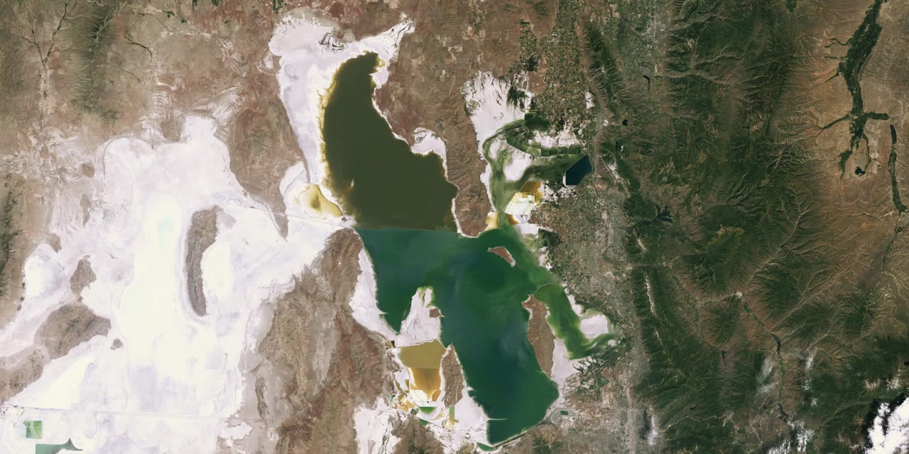 Great Salt Lake, Landsat, 2005
