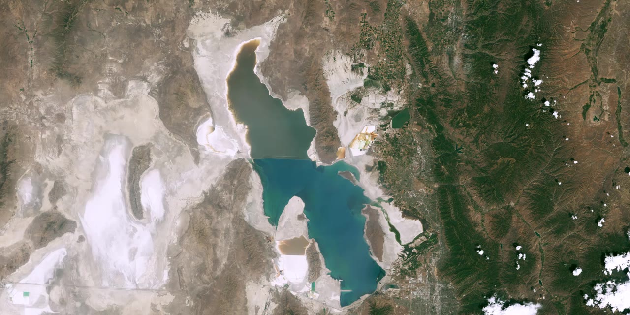Great Salt Lake, Landsat, 2020
